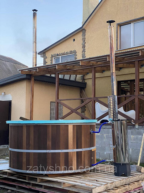 Чани на 5 осіб (2 метри в діаметрі) з джакузі та піччю Київ - фото 3