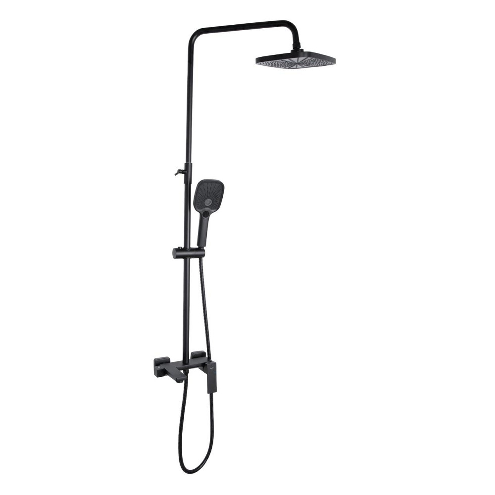 Душова система універсальна Qtap Gemini на три споживачі (з виливом) QTGEM111BLM45686 Black Matt Київ - фото 1