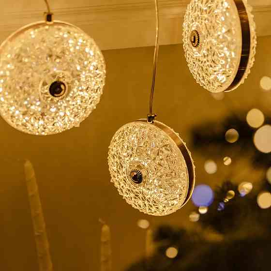 Гірлянда-штора Діамант 3 метри 6 фігур, теплий білий 6L3MDIA Коломия