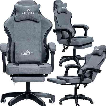 Кресло геймерское DIEGO Soft Gray Киев