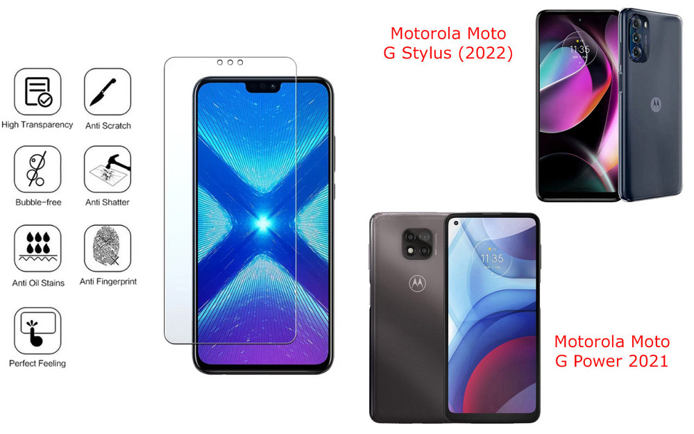 Захисне скло NeoGlass для Motorola Moto G Stylus (2022), G Power 2021 – надпрозоре та стійке Київ - фото 4