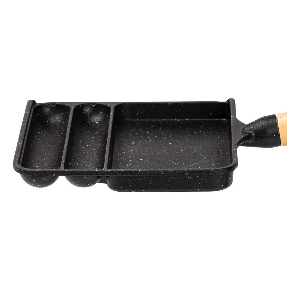 Прямоугольная сковорода на 3 секции с антипригарным покрытием Киев - изображение 5