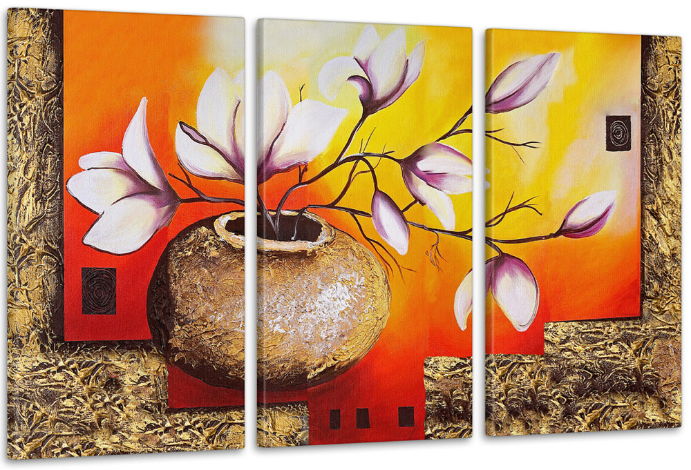 Модульна картина Абстракція Магнолія art-221_3А 70x130 см Київ - фото 1