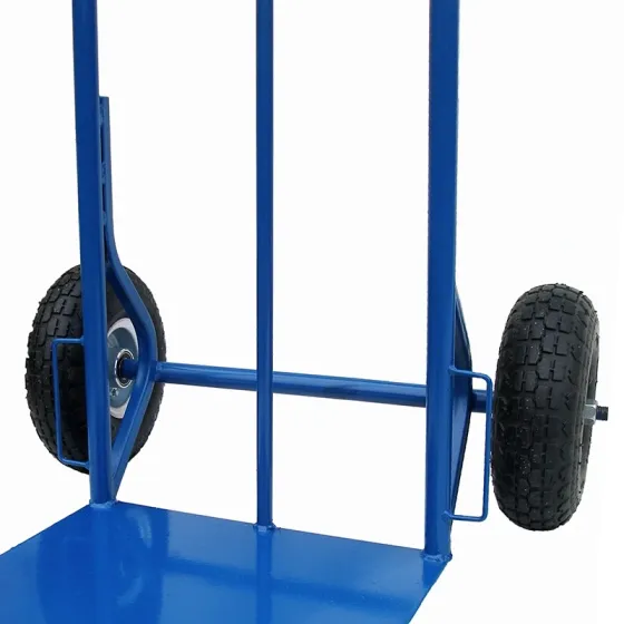 Складская тележка ТЛН-260КНД двухколесная, грузовая ручная, стальная, надувные колеса Ø260 мм Харьков