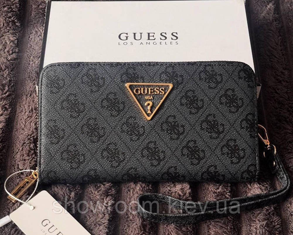 Брендовий гаманець Guess (7596) сірий Київ - фото 1