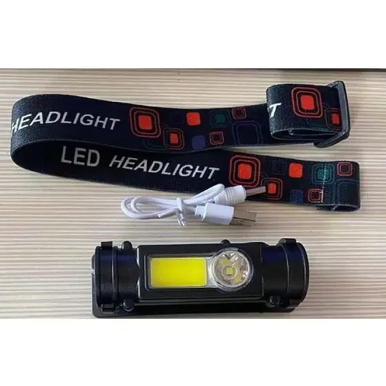 Налобний ліхтар Police BL-872 XPE+COB з магнітом і USB-зарядкою Одеса