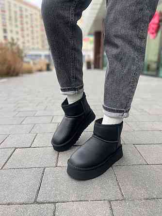 Hengji Угги жіночі HENGJI T33-1 чорні (зима, шкіра натуральна) (5756) 37 Коломия