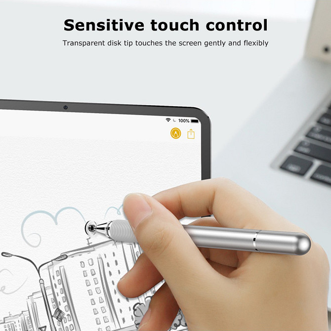 Стілус Baseus Golden Cudgel Capacitive Stylus Pen ACPCL-0S (Сріблястий) Миколаїв - фото 5