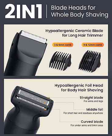 Триммер для тела 2в1 TeethBliss IFAN273 водостойкий аккумуляторный. Харьков