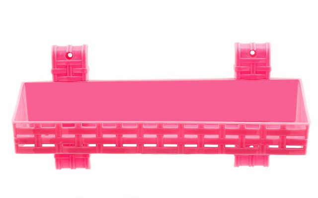 Полиця у ванну пряма "Ротанг" 1 ярус 30х10 см R-Plastic Рожевий Одеса - фото 1