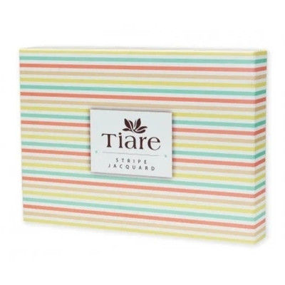 Постільна білизна Tiare White Сатин Страйп Кольоровий полуторний (White_Stripe_pl) Вінниця - фото 3