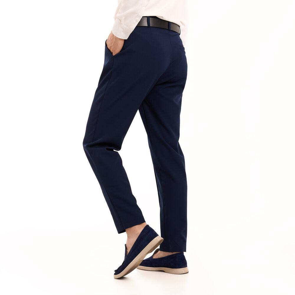 Темно-сині штани демісезонні для чоловіків. Штани Pobedov Legend сині з костюмки Київ - фото 7