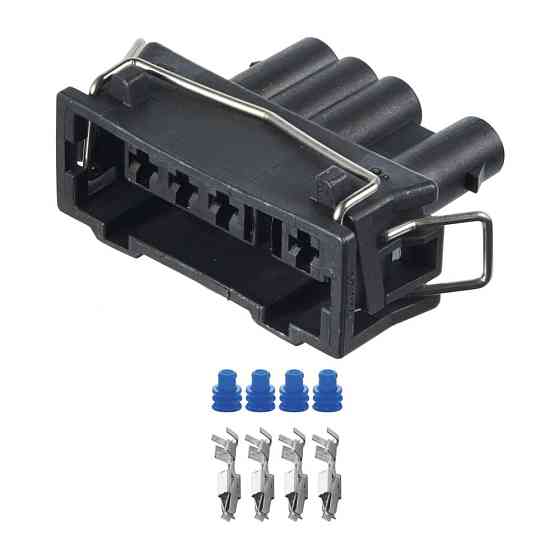 Роз'єм конектор 4-кон., метал, 357972754J, VAG Германия, Франция, Германия універс., Audi, Bugatti, Porsche, Seat, Skoda, VW 40640 Київ