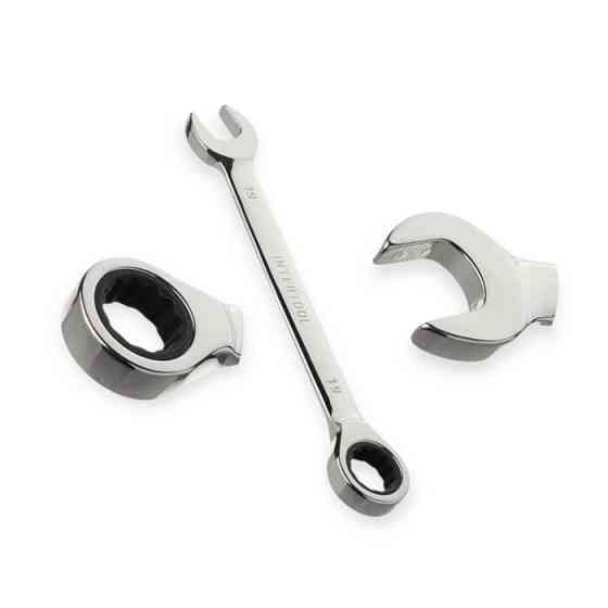 Набор ключей рожково-накидных с трещеткой 8-19 мм 6 шт (планшет) CrV XT-1301 Мукачево