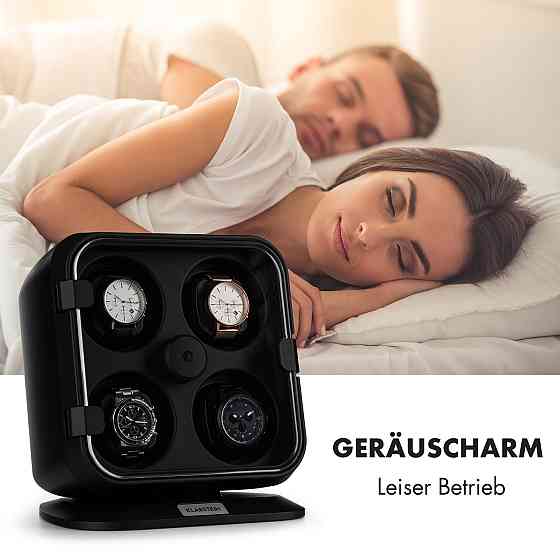 Clover Watch Winder 4 Годинники 3 обертання 4 швидкості LED Чорний (Німеччина, читати опис) Рівне