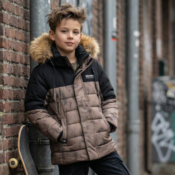 Детская зимняя курточка для мальчика варенка на холофайбере на 5,6,7,8,9,10 лет Николаев