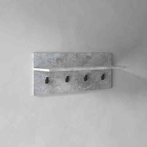 Вешалка настенная VAYS для одежды на 4 крючка с полкой M-46 Львов