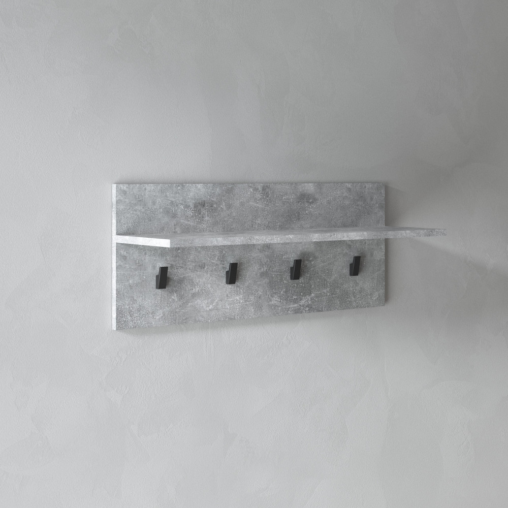 Вешалка настенная VAYS для одежды на 4 крючка с полкой M-46 Львов - изображение 5