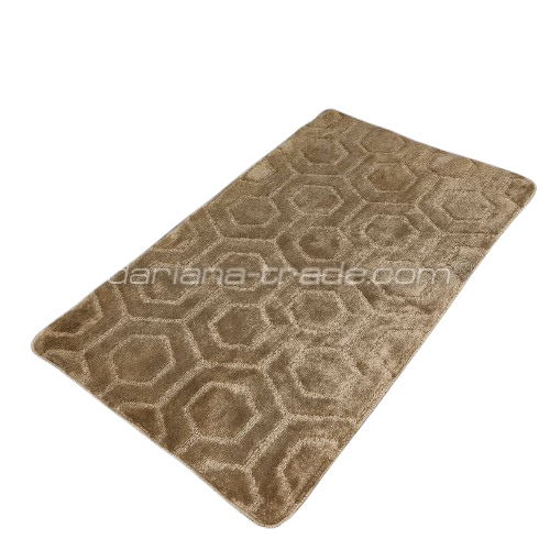 Набір килимків для ванної 2шт 60*100см+50*60см U-виріз Соти Standard бежевий поліпропілен Дариана Житомир - фото 3