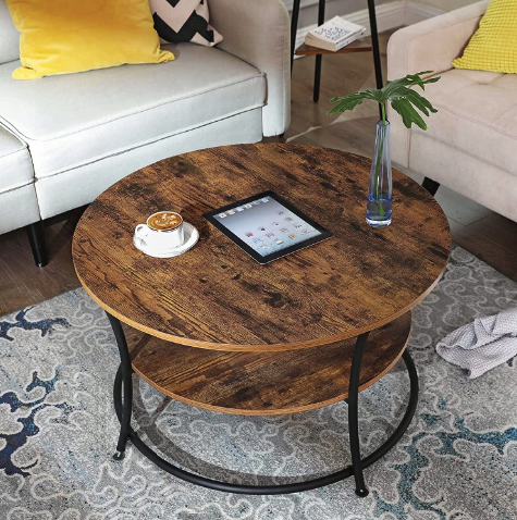 Журнальний столик Leobert Vasagle 80 x 80 x 45см в стилі Loft Київ - фото 3