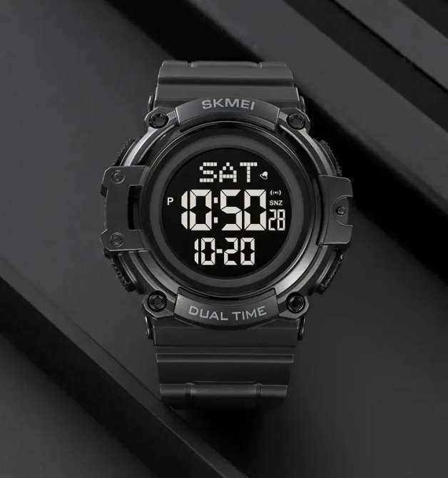 Часы мужские наручные Skmei 2230 Черные с черным циферблатом Киев - изображение 4