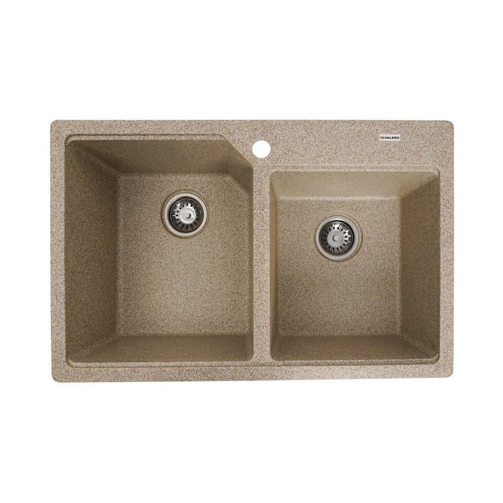 Гранітна мийка для кухні VALESO 7850 HARMONY матова Карамель Коломия - фото 1