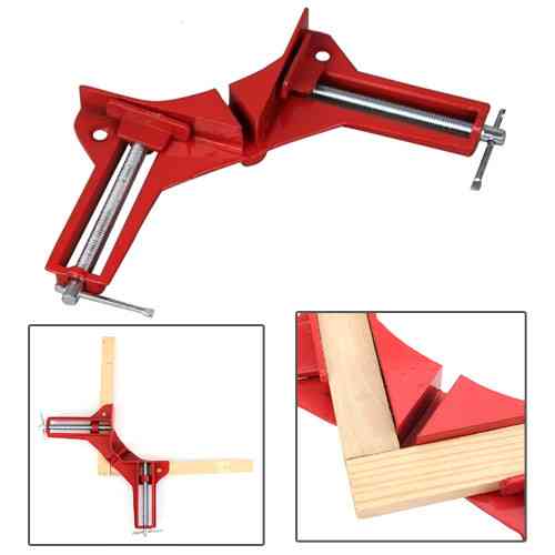 Струбцина кутова столярна 90°, металевий затискач до 75 мм для з’єднання під кутом Київ