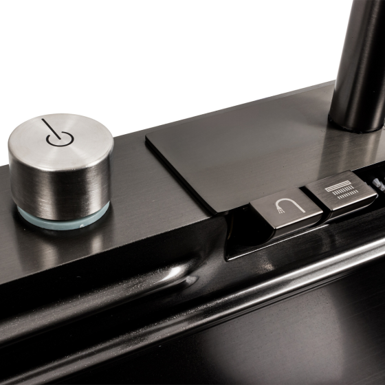 PLATINUM Кухонна мийка 75*45G чорна Platinum Handmade "Водоспад" Киев