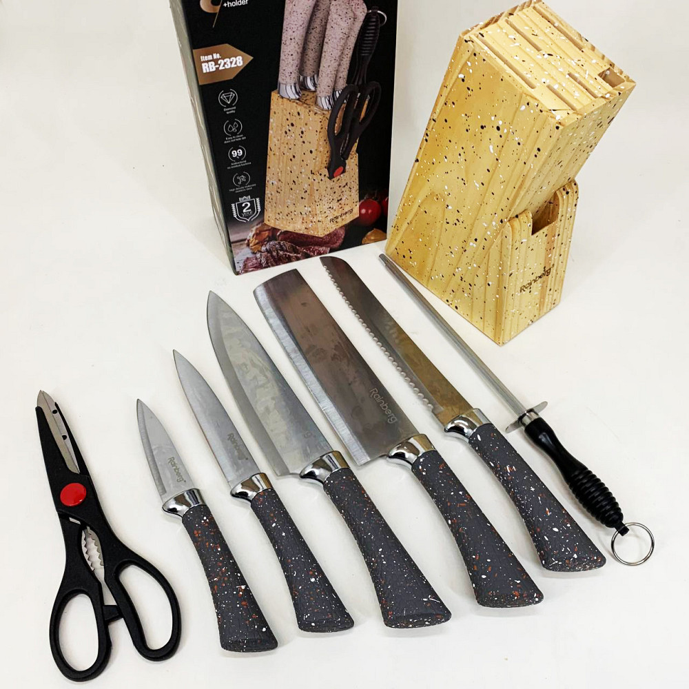 Кухонный нож из нержавеющей стали металлический, Универсальный набор ножей, Набор ножей для новой кухни JD-82 Львов - изображение 7