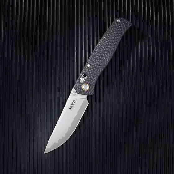 Ніж складаний туристичний SRM Medal 255L-CB2 (8.2 см) 140Cr / карбон чорний Київ