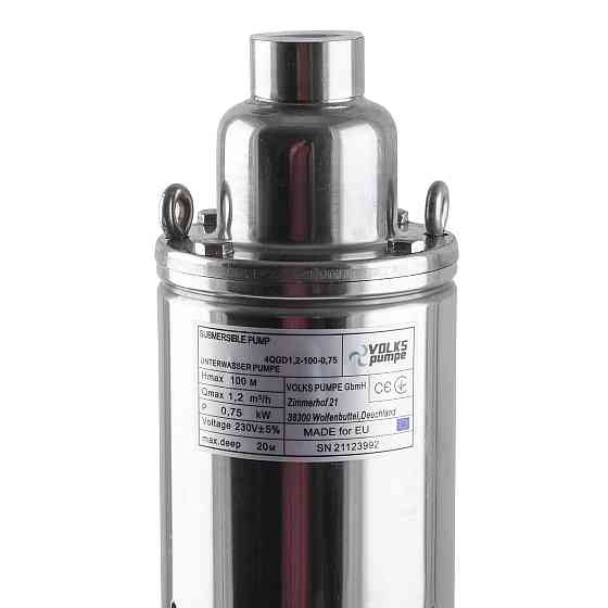 Насос скважинный шнековый VOLKS pumpe 4 QGD 1,2-100-0,75кВт +кабель 15м (000010725) Киев