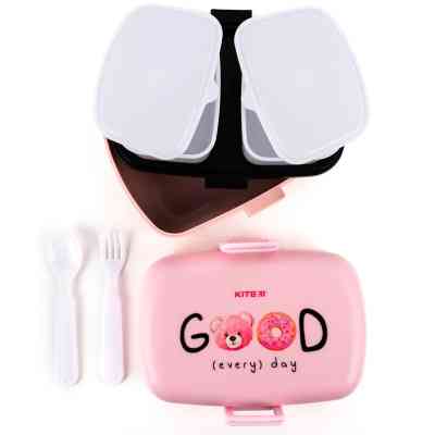Ланч-бокс детский Kite с наполнением 1150 мл, розовый (K23-180-1) Винница