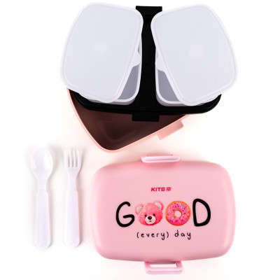Ланч-бокс детский Kite с наполнением 1150 мл, розовый (K23-180-1) Винница - изображение 6