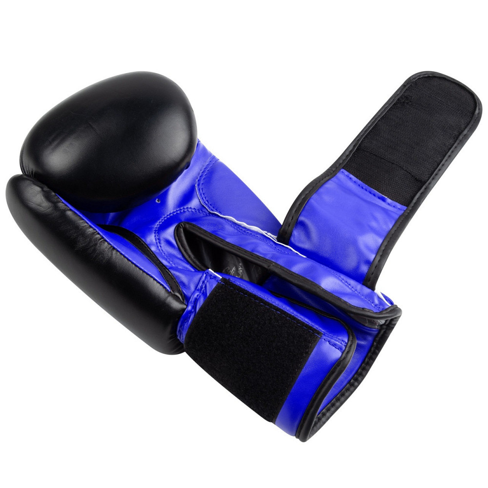 Боксерські рукавиці PowerPlay 3004 Classic Чорно-Сині 14 унцій Каменское - изображение 6