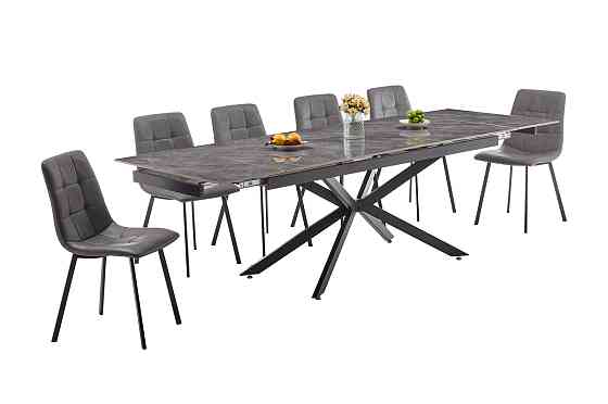 Стіл Магнум 180(+40+40)*90, чорн/керам Армані грей Київ