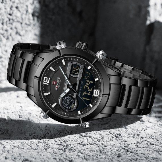 Годинник чоловічий тактичний Naviforce Aviator Чорний Вінниця - фото 5