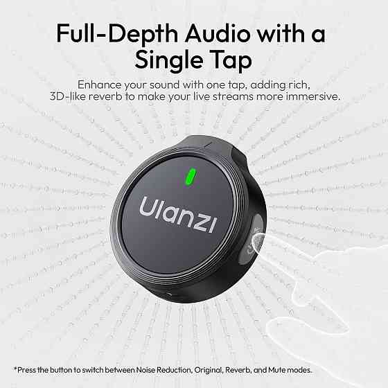Бездротова мікрофонна система Ulanzi A21 Wireless Microphone Black Одеса