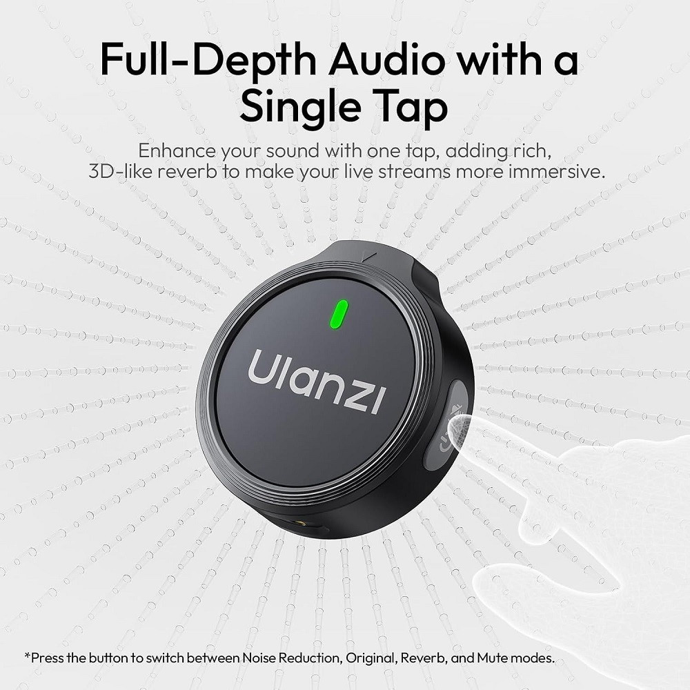 Бездротова мікрофонна система Ulanzi A21 Wireless Microphone Black Одеса - фото 4