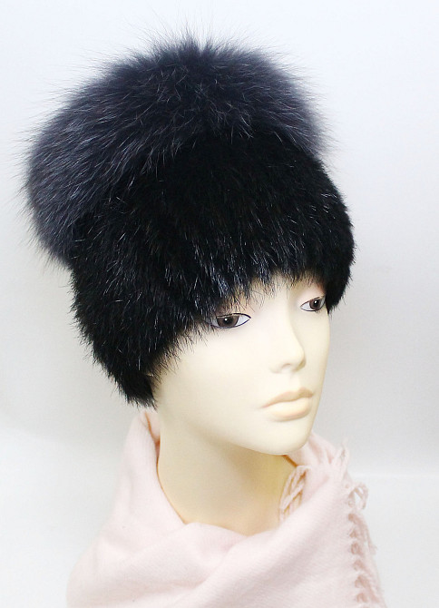 Шапка меховая женская кубанка Сюзанна Графитовый Харьков - изображение 2