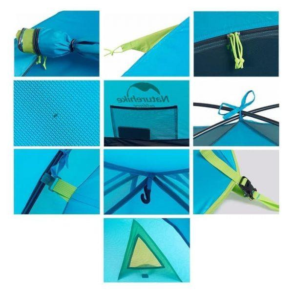 Двухслойная, 4-х местная палатка с алюминиевыми дугами, P-Series, синяя. Киев - изображение 5