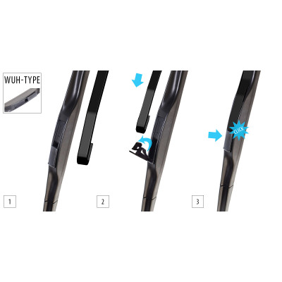 Щетка стеклоочистителя OXIMO гібридна 650 мм / 26 (WUH650) Винница - изображение 4