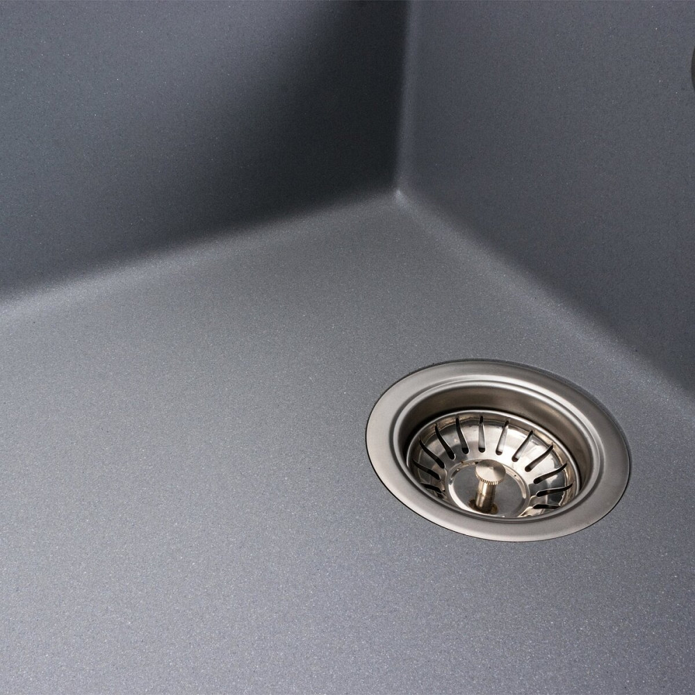 VALESO Гранітна мийка для кухні VALESO CASCADA 7050 матова Сірий металік Коломыя - изображение 4