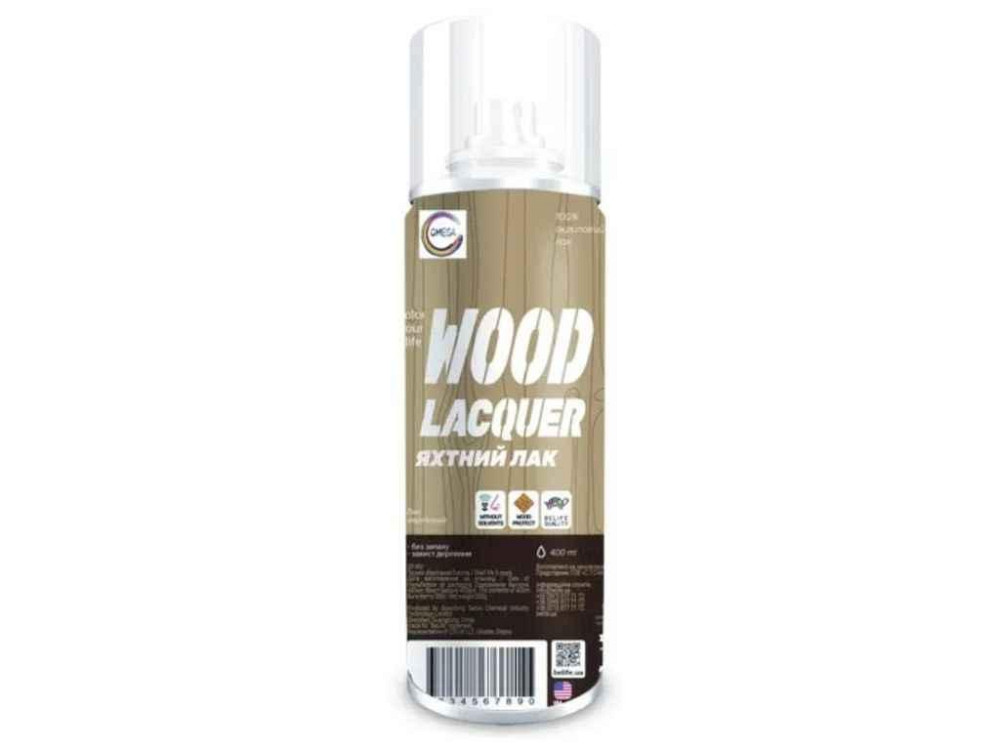Лак аэрозольный 400мл прозрачный акриловый Wood Laquer (Яхтный) ТМ BE LIFE Киев - изображение 1