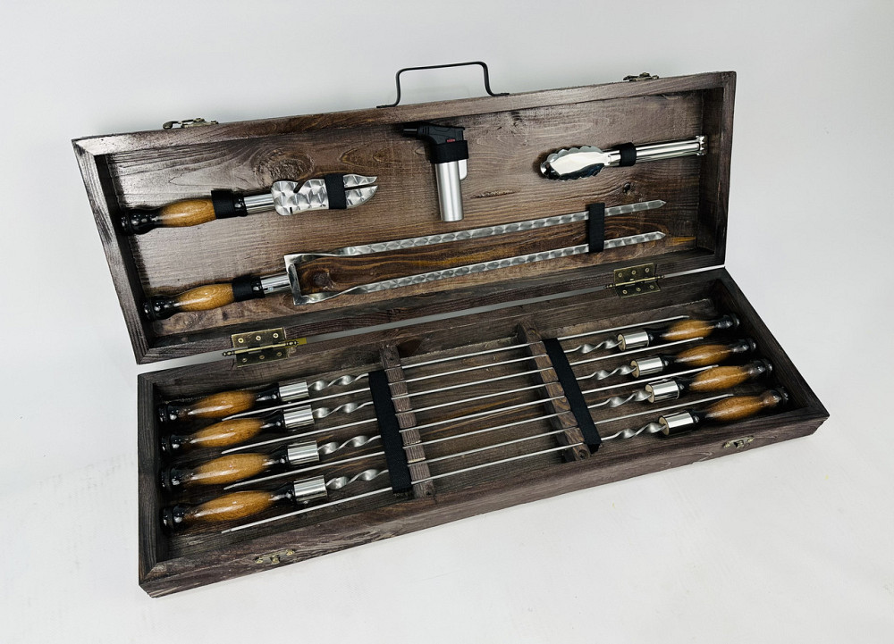 Подарунковий набір шампурів у дерев'яному кейсі ПРЕМІУМ - 2 HAPPY DAYS Тернопіль - фото 4