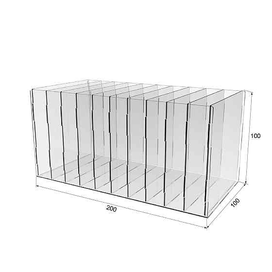Коробка акрилова EKOSTAR 200х100х100 10 комірок Київ
