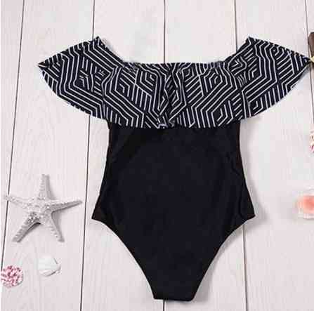 Купальник цельный женский черно-белый Киев