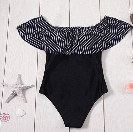 Купальник цельный женский черно-белый Киев - изображение 3