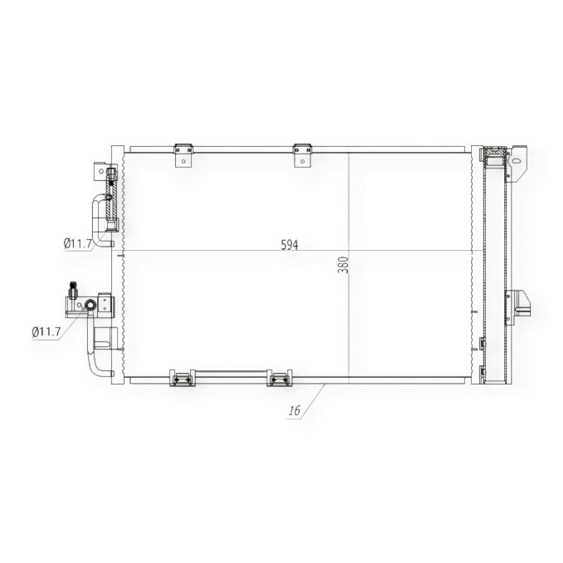 Радиатор Opel Astra G 1.4-2.2D (98-09) кондиционера Мукачево - изображение 1