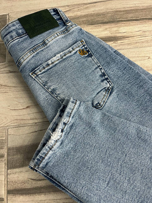 Джинси жіночі Mikaletta 3255 MOM RELAX comfort jeans висока посадка банани стрейчеві блакитні, блакитний, 29, 29, 82 см, 115 см Київ - фото 14