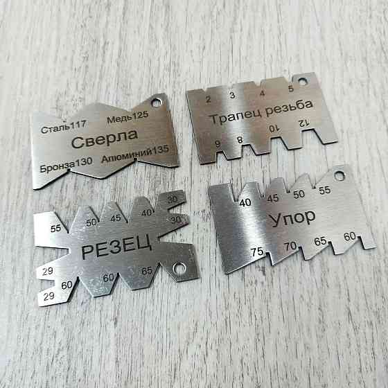 Набір шаблонів для заточування різців і свердел — 4 штуки, сталеві вимірювальні пластини. Харків